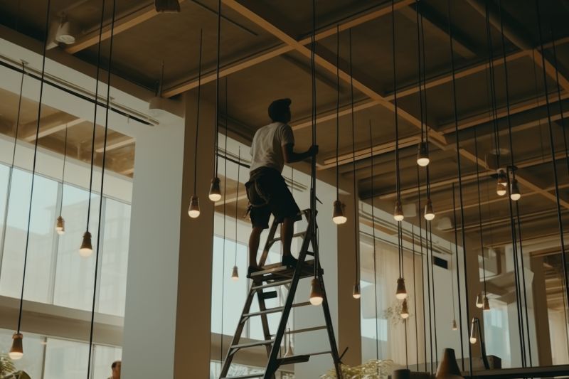 Led Floodlight Installation