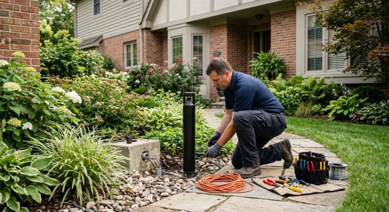 Terrace Lighting Installation in Olathe, KS