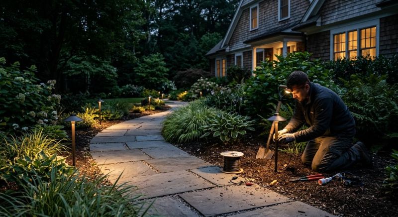 Walkway Lighting Installation in Kansas City, MO